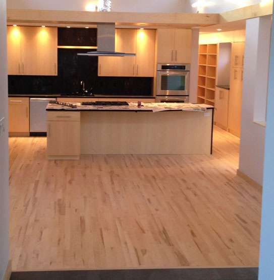 Maple hardwood flooring installation